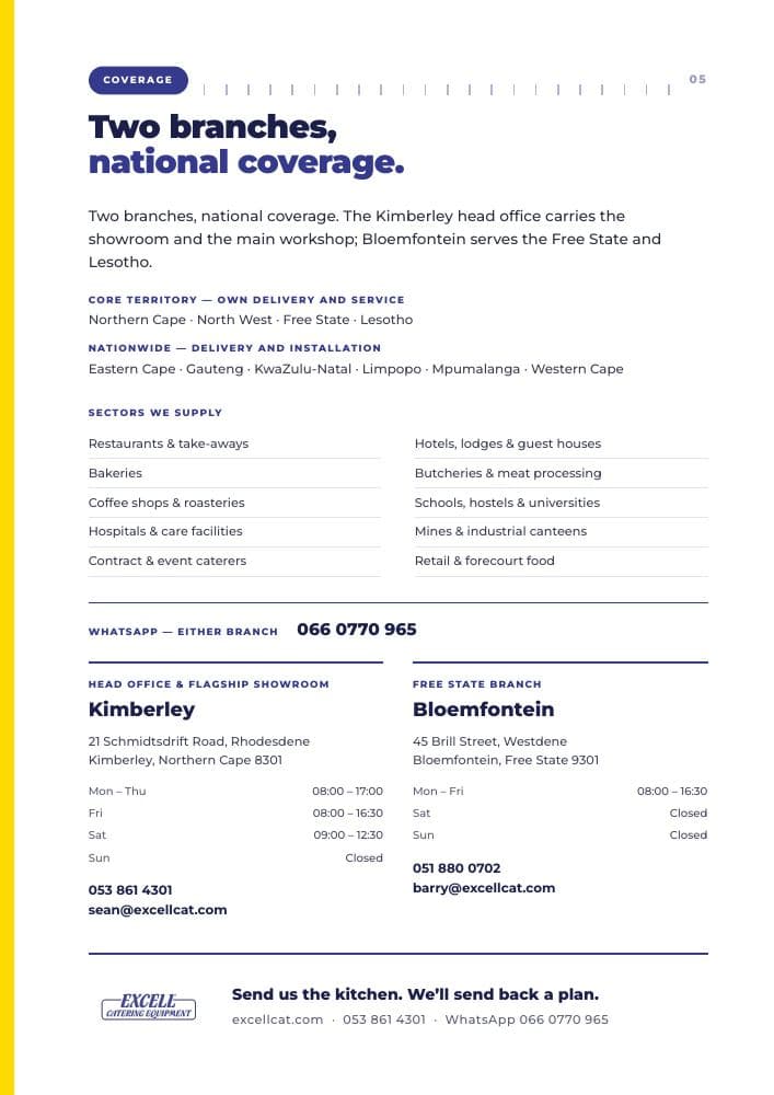 Company profile page 6: Reach & contact