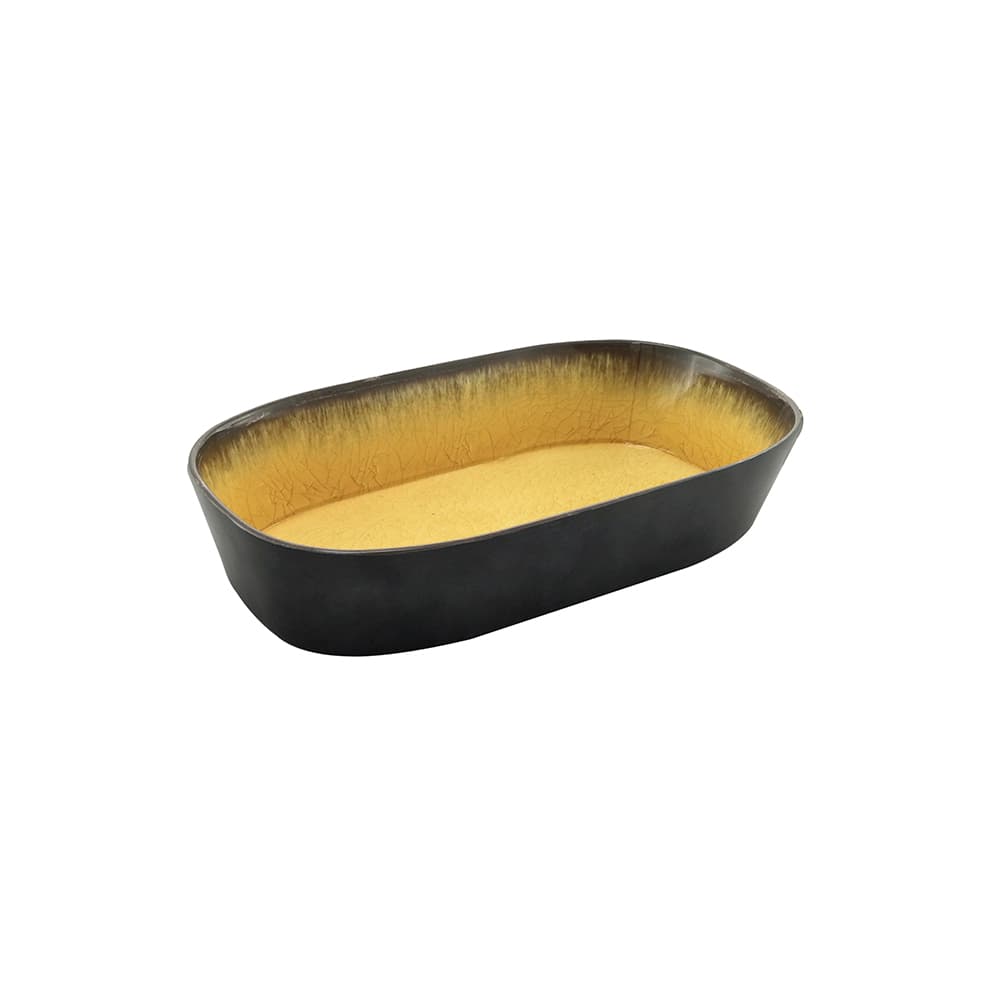 CAPSULE BOWL RECT (MED YELLOW) - 265 X 162 X 65MM