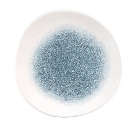 RAKU TOPAZ BLUE - ORGANIC ROUND PLATE - 26.4CM