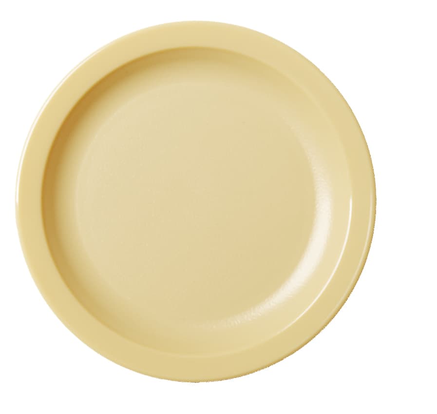 POLYCARBONATE NARROW RIM SIDE PLATE 16.5CM DIAMETER - BEIGE