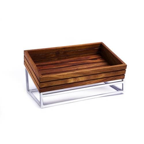 WOOD DISPLAY STAND (STEEL) INFINTI - 340 X 240MM