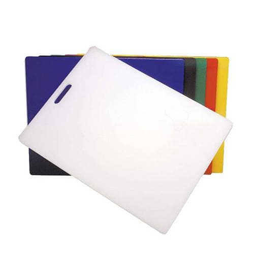 CUTTING BOARD PE - 380 X 240 X 12MM - (WHITE)